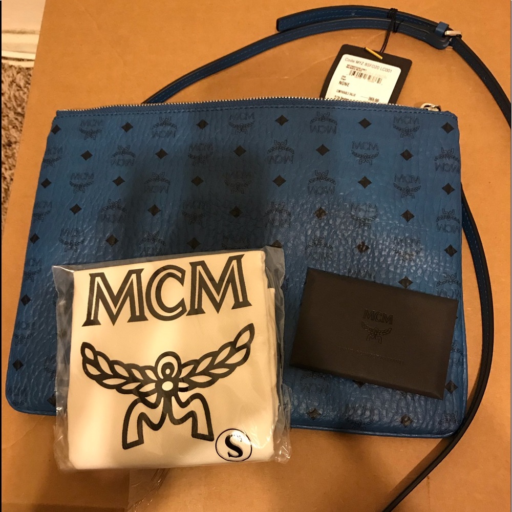 Mcm blue crossbody